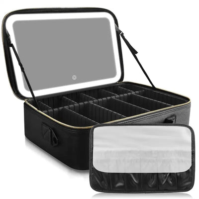 Travel Makeup Case with LED Mirror: Your Vanity Travels With You (Look Like You, Anywhere)
