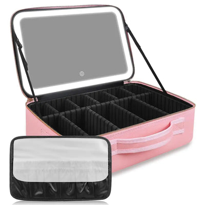 Travel Makeup Case with LED Mirror: Your Vanity Travels With You (Look Like You, Anywhere)