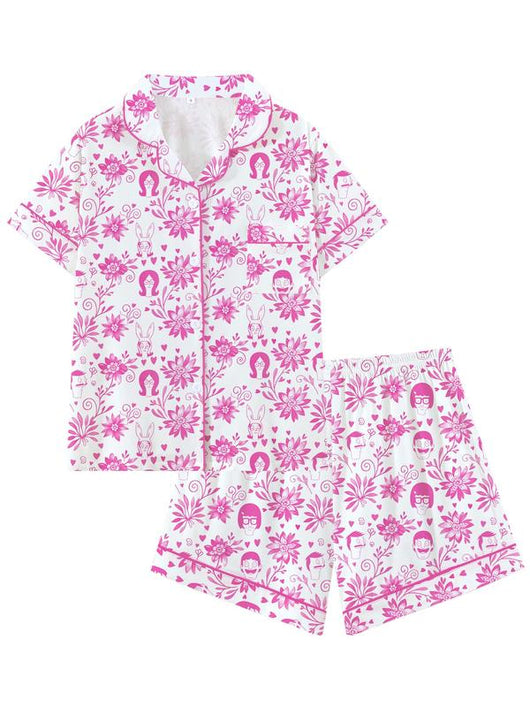 Bob's Cute Happy Burger Pajama Set
