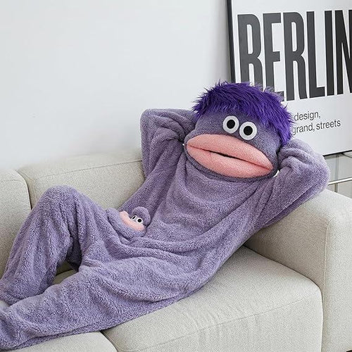 Big Mouth Monster Onesie - Cozy Hooded Loungewear