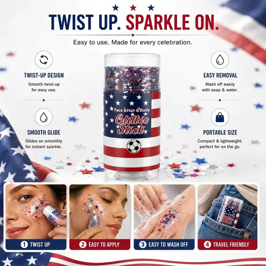4th Of July Star Glitter Stick