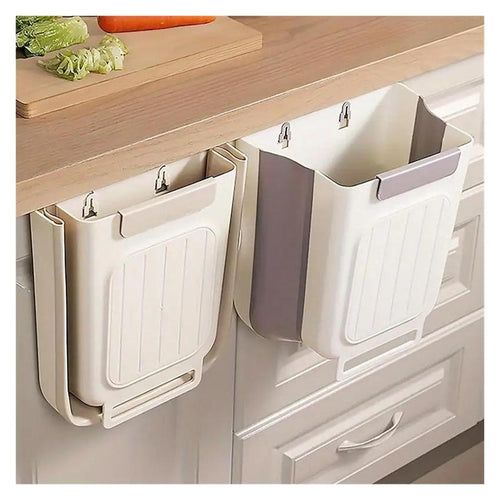 Hanging Kitchen Trash Can: Sweep Scraps Straight In