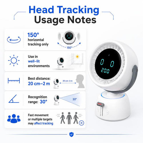 Smart Desk Fan: Oscillates & Follows You