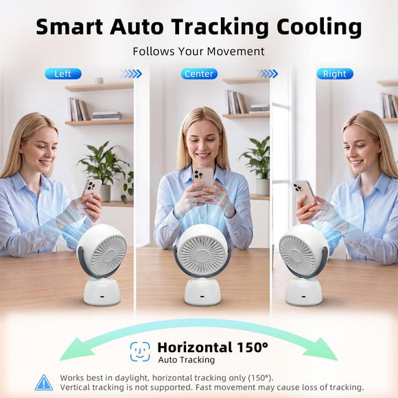 Fan tracking a face
