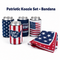 Patriotic Koozie Set + Bandana