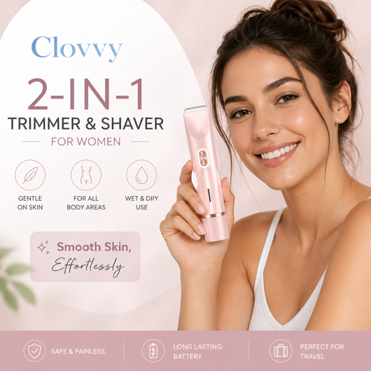 Clovvy 2 in 1 Trimmer & Shaver for Women