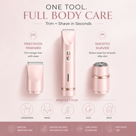 Clovvy 2 in 1 Trimmer & Shaver for Women