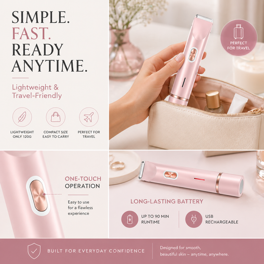 Clovvy 2 in 1 Trimmer & Shaver for Women