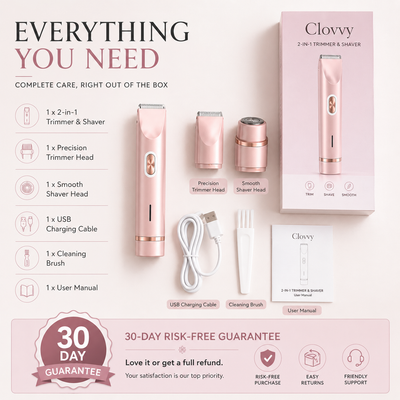 Clovvy 2 in 1 Trimmer & Shaver for Women