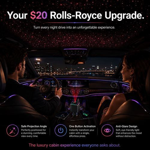 Starlight Retractable Car Turbo Charger: Full Car Power + Night Mode