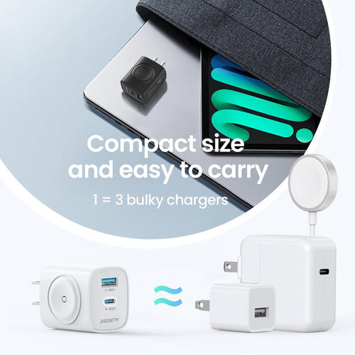 3-in-1 Wall Charger: Watch Charger Built Into The Plug
